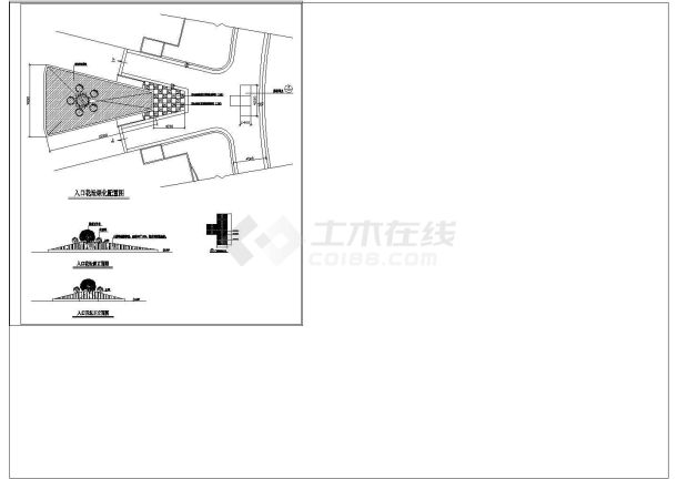 某公园花坛cad设计施工图-图二