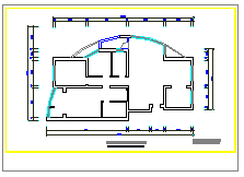 花园小区住宅户型室内装修cad设计平面施工图-图二