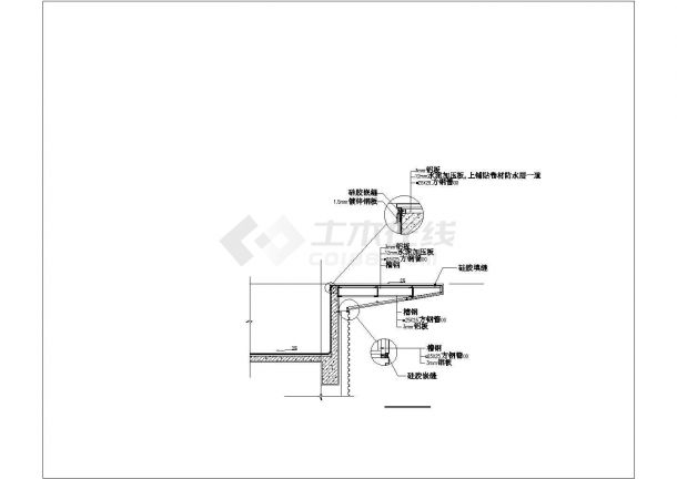 厂房设计_某厂房入口cad门卫室建筑设计施工图-图二