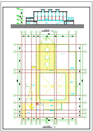 吉林省博士后公寓详细CAD建筑施工图纸-图一