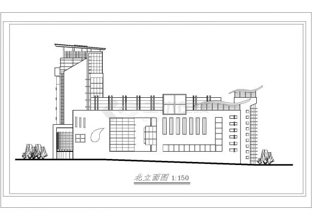 某酒店CAD全套建筑设计完整方案图-图一