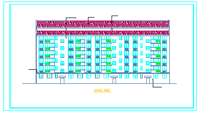 简洁大方多层住宅楼cad整套设计施工方案图纸_图1