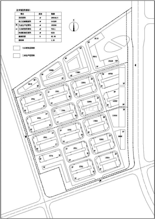厂房设计_某地区工厂厂房总规划详细方案设计施工CAD图纸-图一