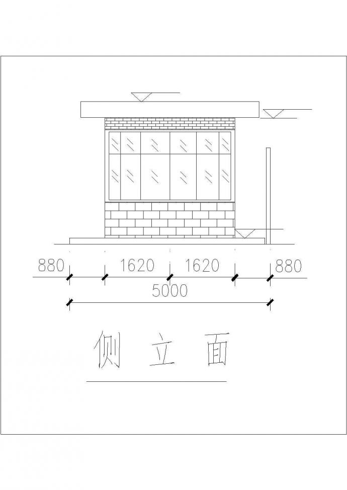 工厂门卫建筑cad结构设计平面施工图纸_图1