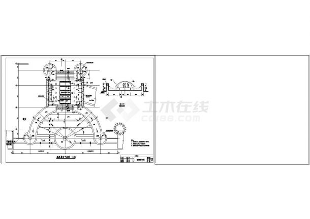 某公园跳泉景区设计cad施工图-图一