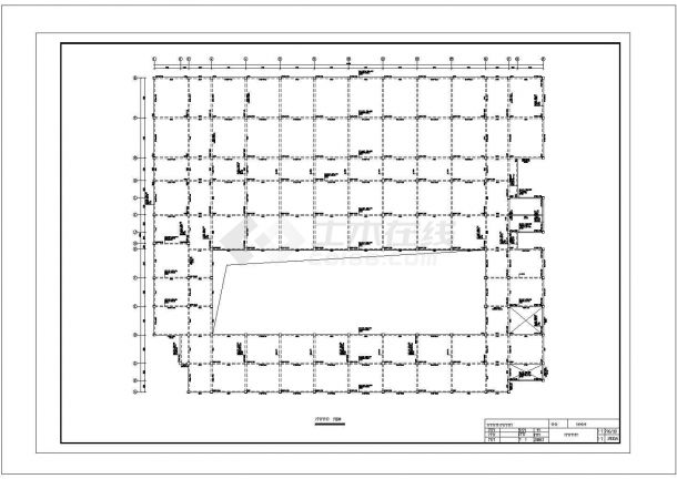 11842平4层图书馆建筑施工cad图，共十四张-图二