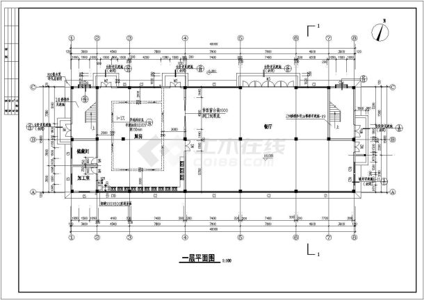 某公司宿舍建筑方案设计施工CAD图纸（含说明、门窗表等）-图一