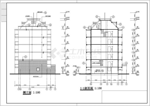 某教师公寓楼建筑方案设计施工CAD图纸（含说明书）-图二