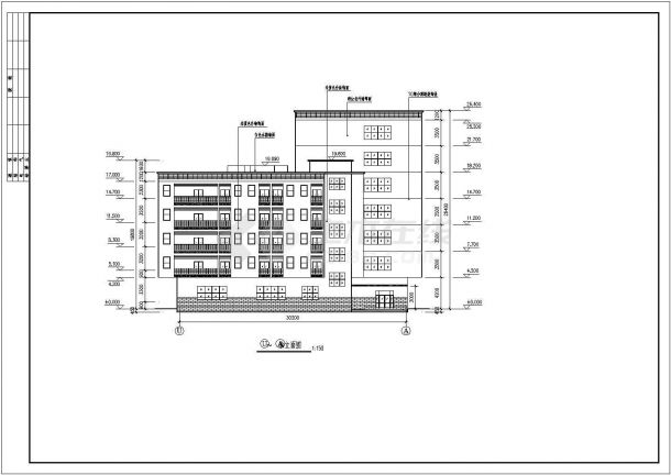 办公楼设计_某公司办公楼建筑方案设计施工CAD图纸（含说明书）-图一