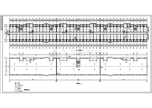 某6层学生公寓楼建筑方案设计施工CAD图纸-图二