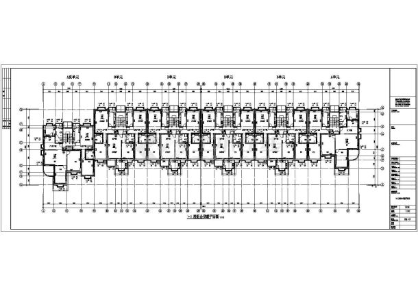 长78.51米 宽18.88米 6+1跃层(1梯2-3户6单元)住宅楼建筑设计施工图-图二