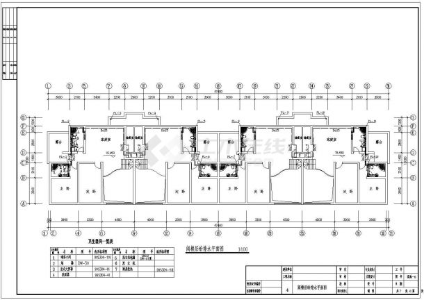 长47.4米 宽12米 -1+5+1阁楼层(1梯2户2单元)住宅楼建筑设计施工图-图一