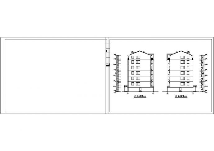 某六层框架结构住宅楼建筑方案设计施工CAD图纸_图1