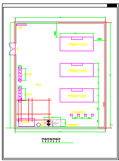 某地源热泵机组cad平面布置设计施工图-图二