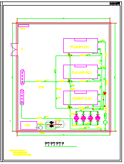 某地源热泵机组cad平面布置设计施工图