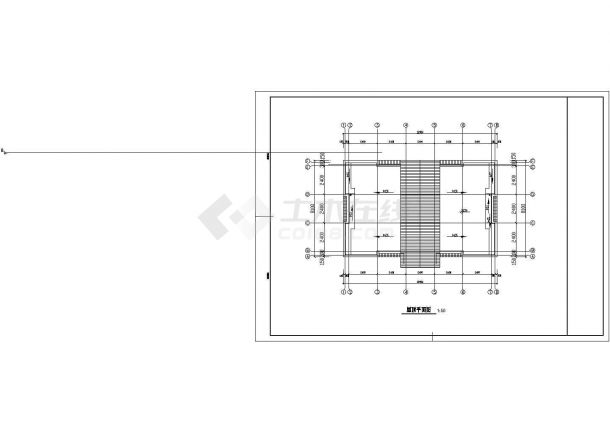 1层104.49平米砖混结构市城区土建公厕施工设计图纸（一层平面 屋顶平面 四个轴立面 一剖面 施工图设计说明）-图一