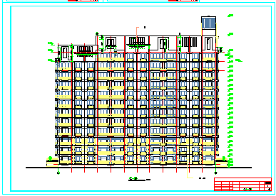 某13层高层办公住宅楼CAD建筑施工图-图二