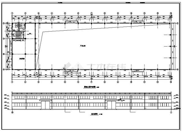 21米厂房建筑结构施工CAD图-图一