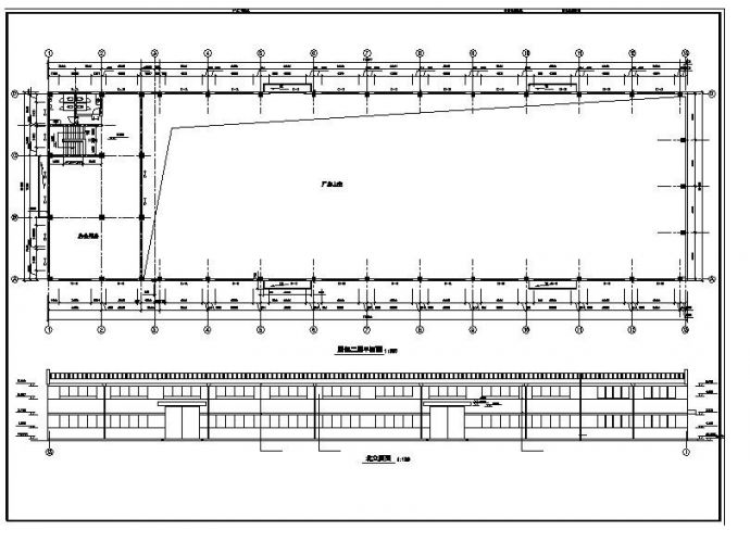 21米厂房建筑结构施工CAD图_图1