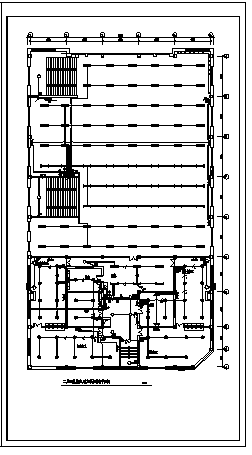 某二层员工餐厅电气施工cad图(含照明,插座,消火栓控制线设计)_图1