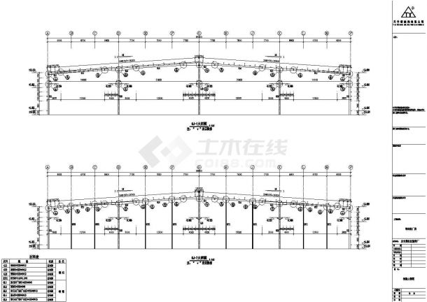 长江精密厂房钢结构设计图CAD（含设计说明）-图一