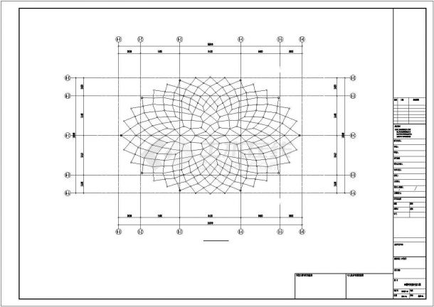 [施工图]某网架结构图书馆结构设计图-图二