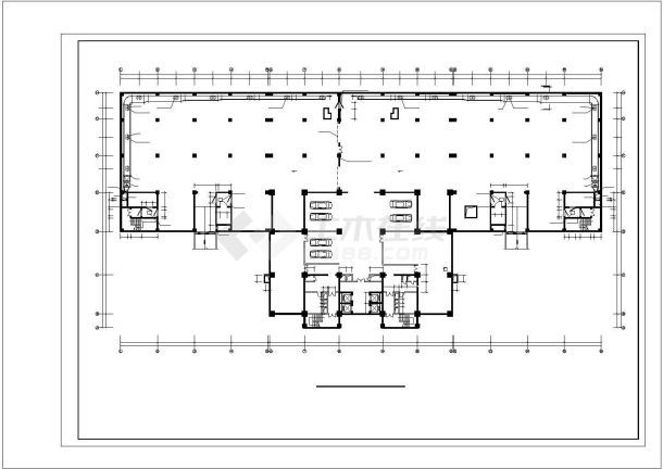 某建筑人防地下室通风排烟设计cad平面施工图-图一