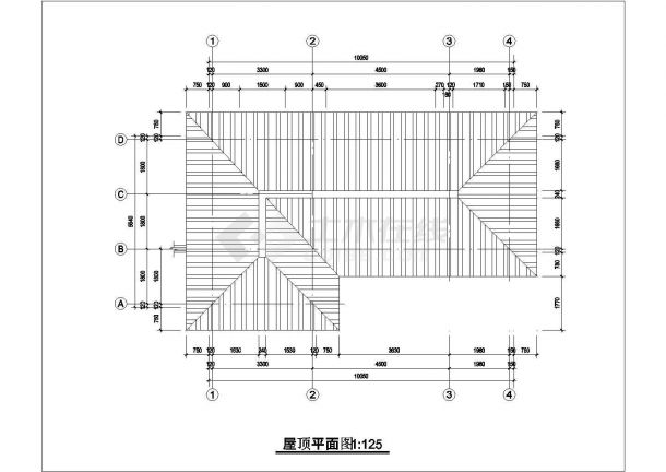 办公楼设计_某办公楼门卫cad建筑设计施工图纸-图二