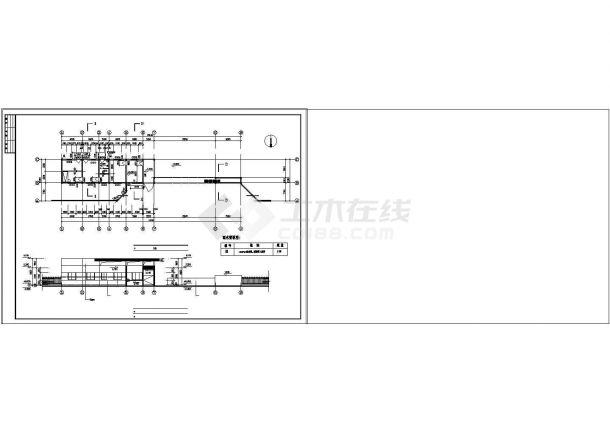 某传达室建筑设计cad施工图纸-图二