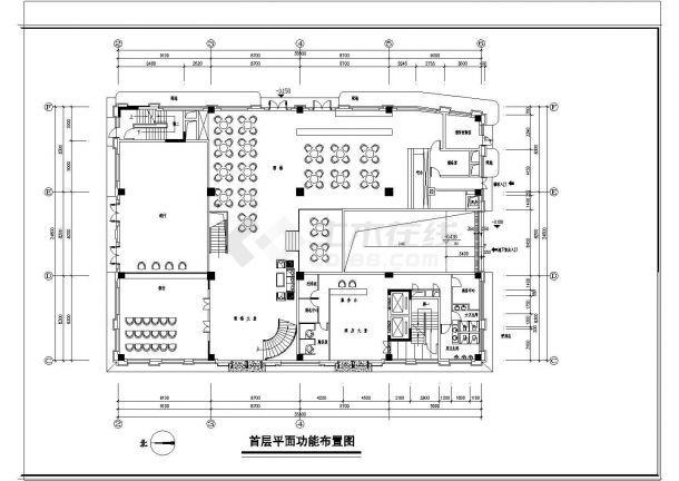 广州某酒店建筑CAD大样完整施工设计平面图-图一
