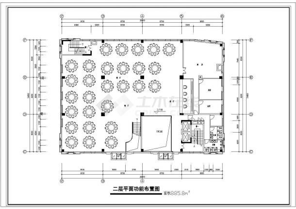 广州某酒店建筑CAD大样完整施工设计平面图-图二