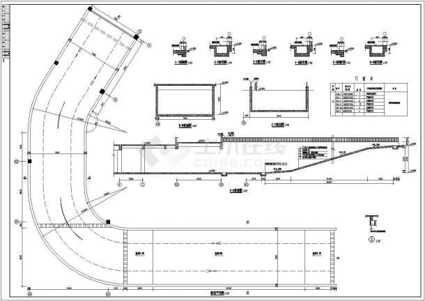 某商住综合楼CAD框架结构设计施工图地下室-图一