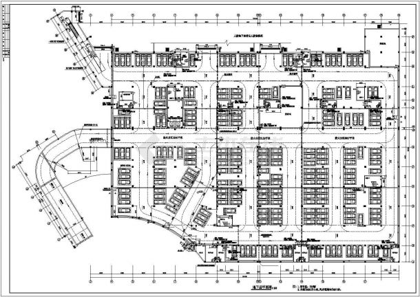 某商住综合楼CAD框架结构设计施工图地下室-图二