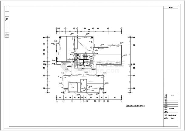 某高层商业大厦强弱电住宅电气CAD施工平面图-图二