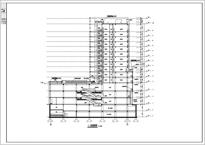某商务广场CAD建筑设计施工完整规划图_图1
