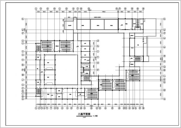 某中学教学楼CAD建筑设计平立面大样方案图_图1