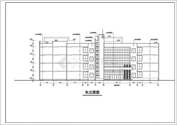某中学教学楼CAD建筑设计平立面大样方案图-图二