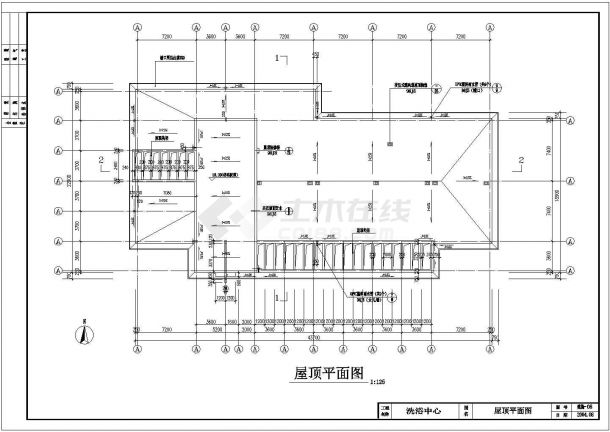 某框架结构三层洗浴中心设计cad全套建筑施工图-图一