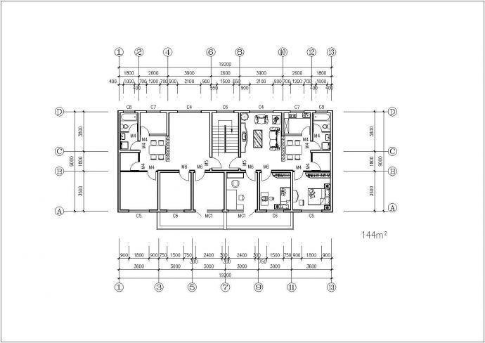 长春市春锦路某居住区经典热门的平面户型设计CAD图纸（共21张）_图1
