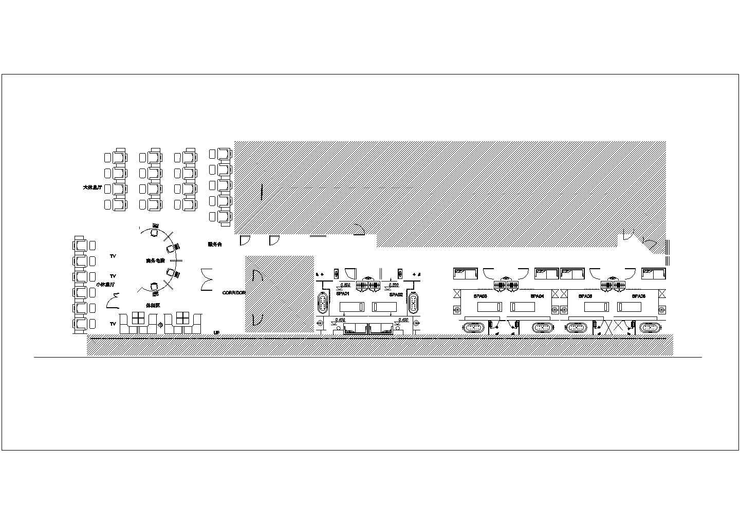 巨鹿会所现代风格室内装修设计cad全套施工图