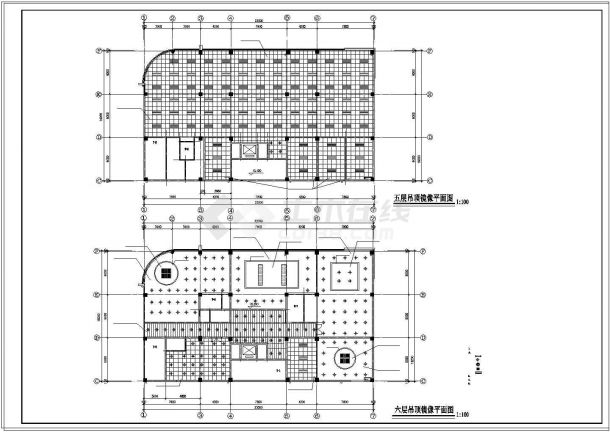 某地区独栋办公综合楼建筑全套cad施工图-图二