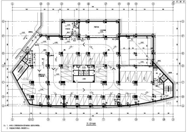 某高层商住大厦建筑图CAD大样设计完整平面图-图二