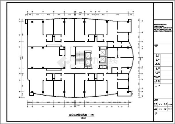 某简欧风格办公楼CAD建筑详细施工图节点大样平面图-图二