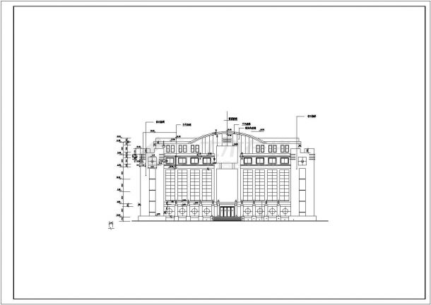 某主题酒店CAD建筑施工设计大样平立剖面图-图二