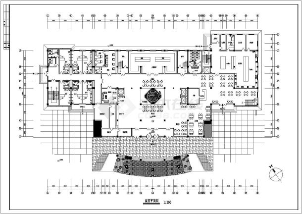 某豪华酒店设计CAD完整大样建筑施工图总图-图二