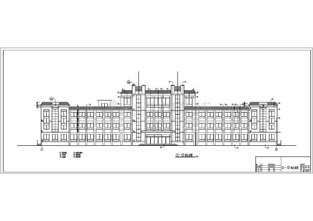 某小学教学楼建筑CAD全套设计构造施工图-图一