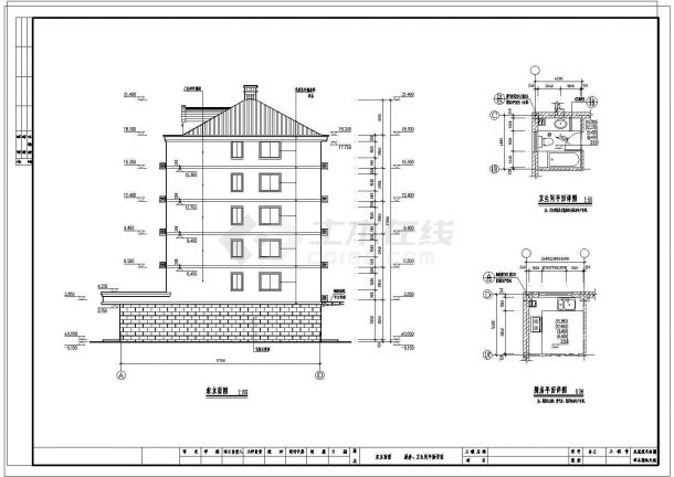 某商住楼设计CAD大样设计完整详细框架结构施工图-图二