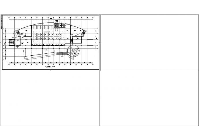 某学校图书馆（17160平方米）设计cad建筑施工图（含经济技术指标）_图1