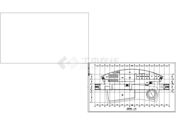某学校图书馆（17160平方米）设计cad建筑施工图（含经济技术指标）-图二