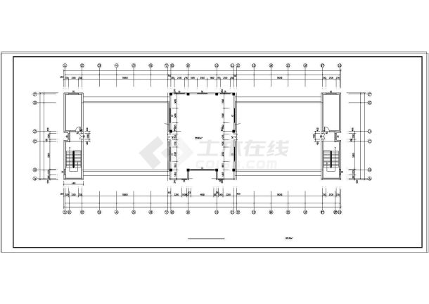 办公楼设计_某园林局综合办公楼cad建筑设计施工图-图二